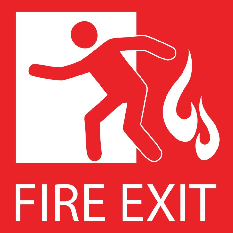 Fire Exit Sign 8x8 | Branded | Pop49