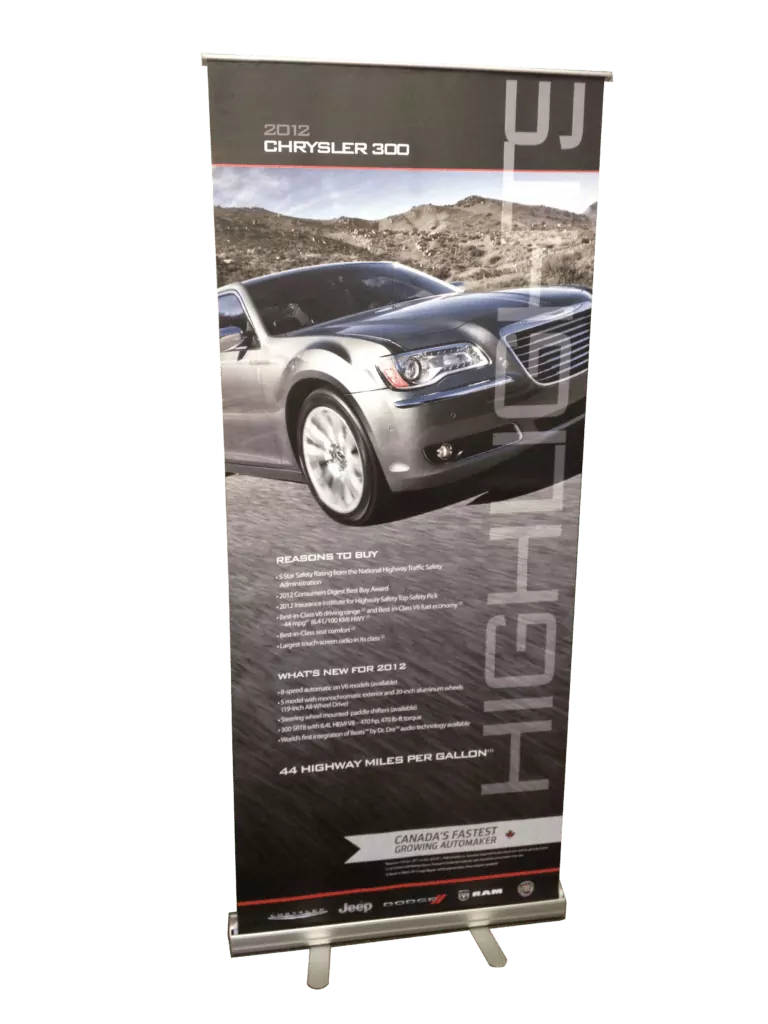 Rollup banner chrysler web