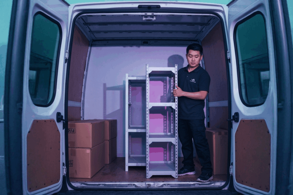 shipping merch display