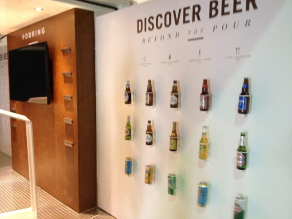 Beer and bottle wall display