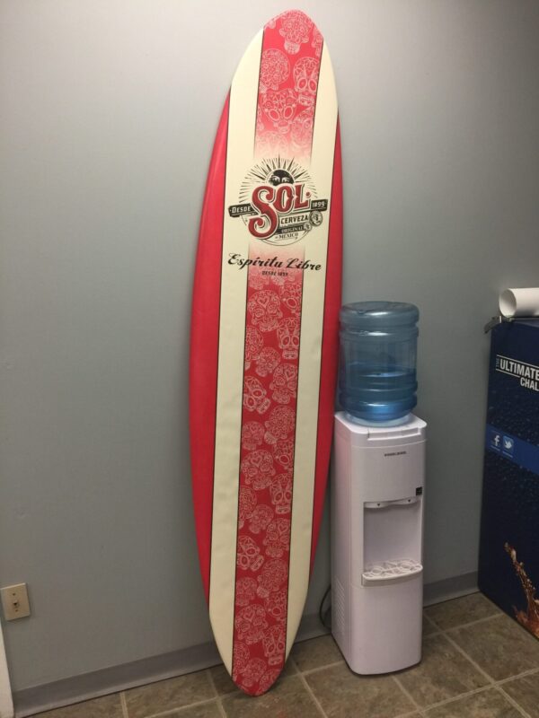 Wrapped surfboard