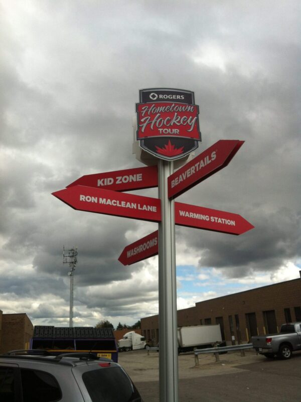 Outdoor directional sign