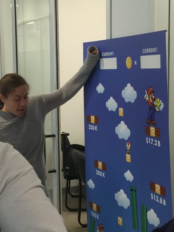 Wall mounted scorboard