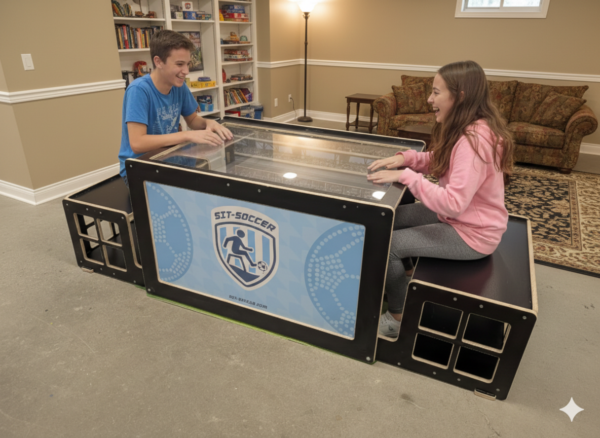 Teens Sit Soccer Basement